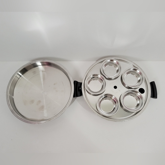 Vtg Amway Queen Stainless Steel 4qt Egg Poacher Pot With Lid - Picture 3 of 5